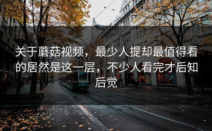 关于蘑菇视频,最少人提却最值得看的居然是这一层,不少人看完才后知后觉 关于蘑菇视频,最少人提却最值得看的居然是这一层,不少人看完才后知后觉